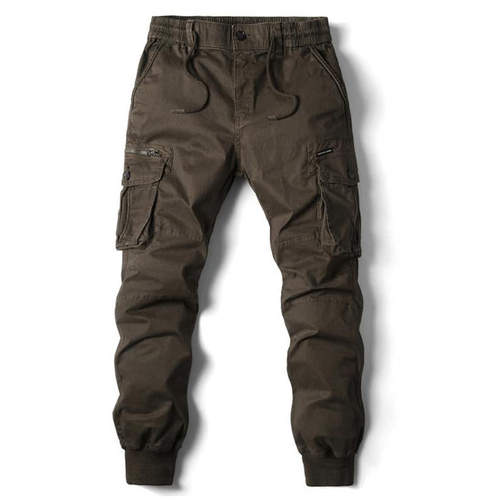 LUCAS Men's Casual Elastic Waist Cargo Pants